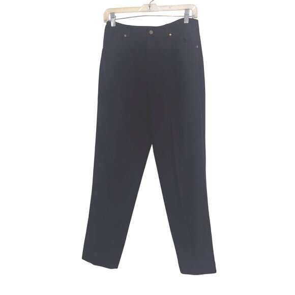 Dana Buchman Pants - Dana Buchman Womens Navy Blue Denim Pants Size 4 Classic Fit 100% Cotton